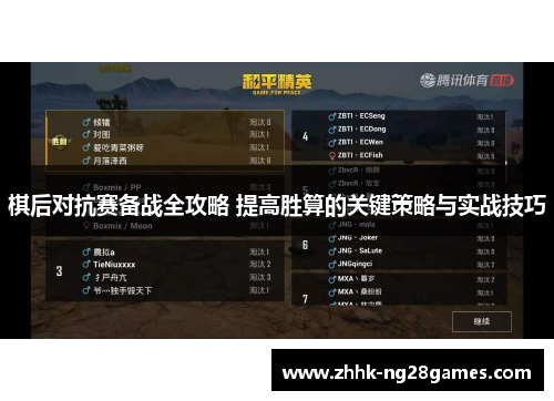 棋后对抗赛备战全攻略 提高胜算的关键策略与实战技巧